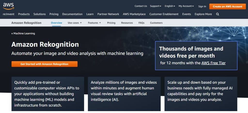 Amazon Rekognition: Pre-Trained & Customizable Computer Vision