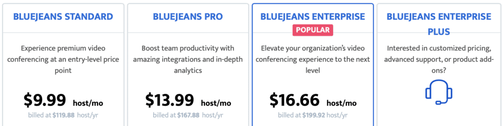 bluejeans pricing