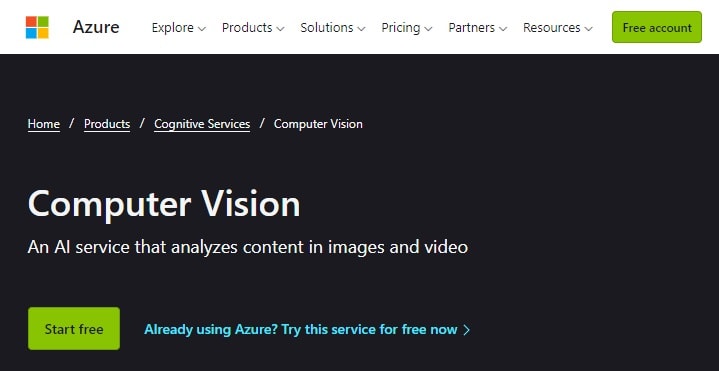 Microsoft Azure Computer Vision API