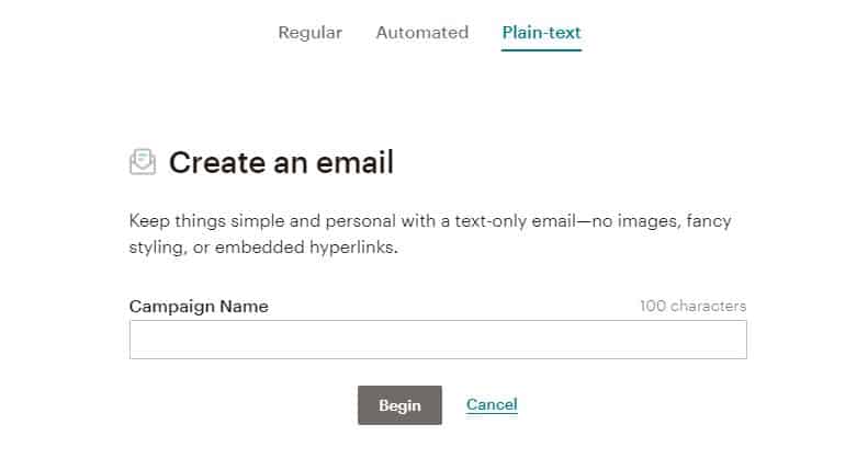 Mailchimp Plain Text Emails