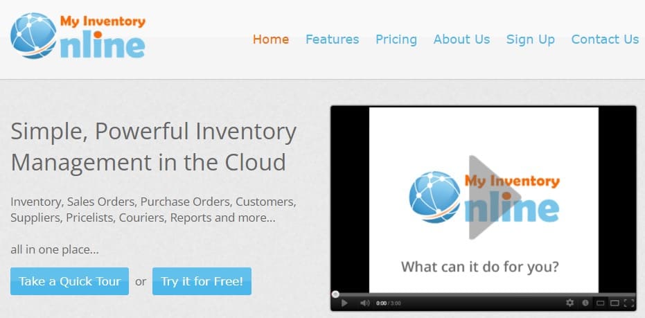 My Inventory Online free order management software