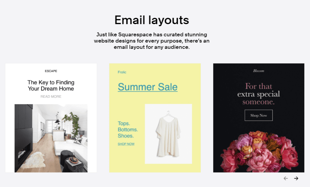 Squarespace Email Layouts