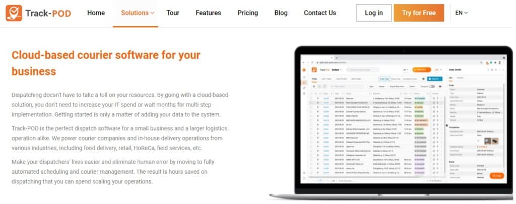 Track-POD: Courier Software For Instant Dispatch Management