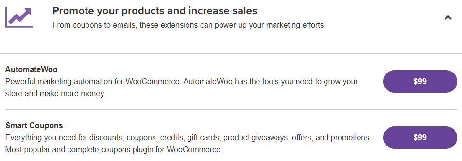 WooCommerce marketing extensions