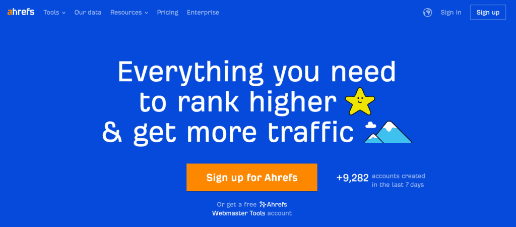 Ahrefs Homepage