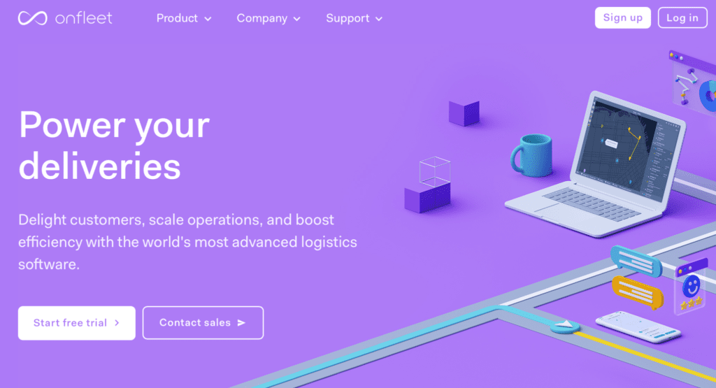 onfleet homepage