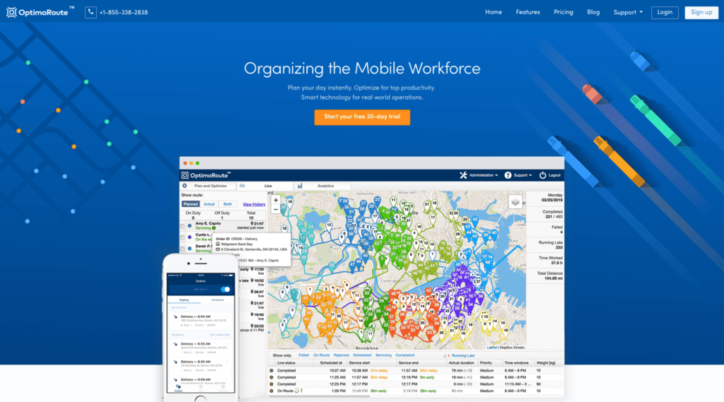 optimoroute homepage