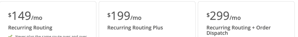 route4me recurring routing pricing
