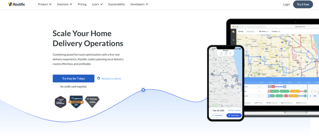 routific homepage
