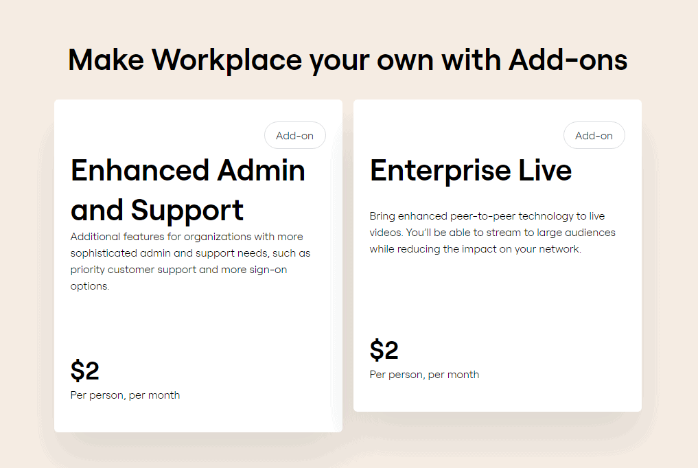 Workplace Add-ons