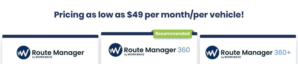 workwave route manager pricing