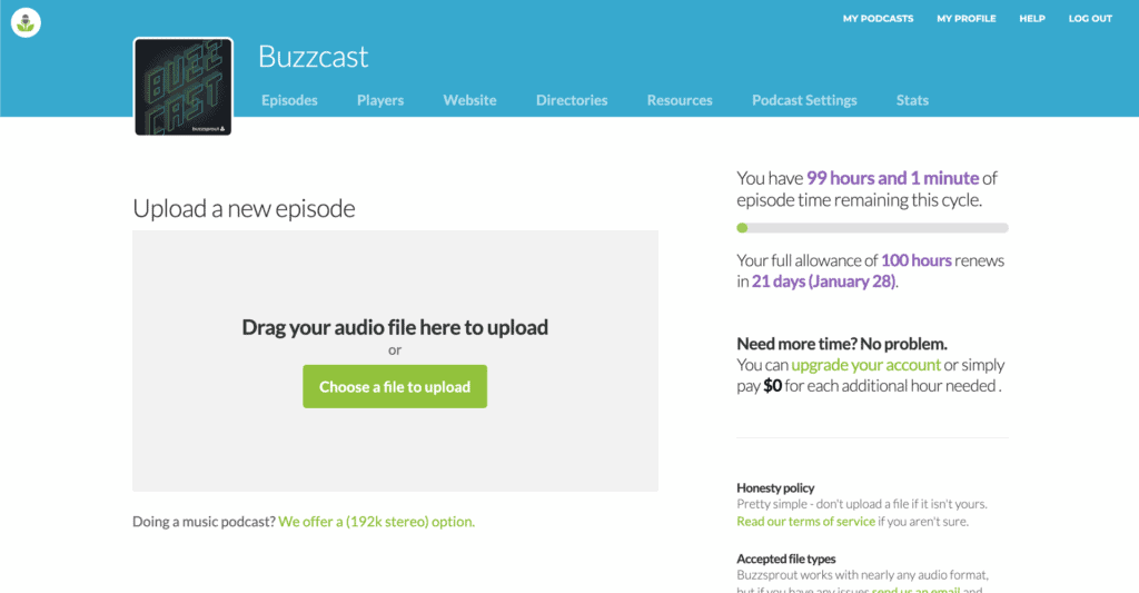 Buzzsprout publish new episode