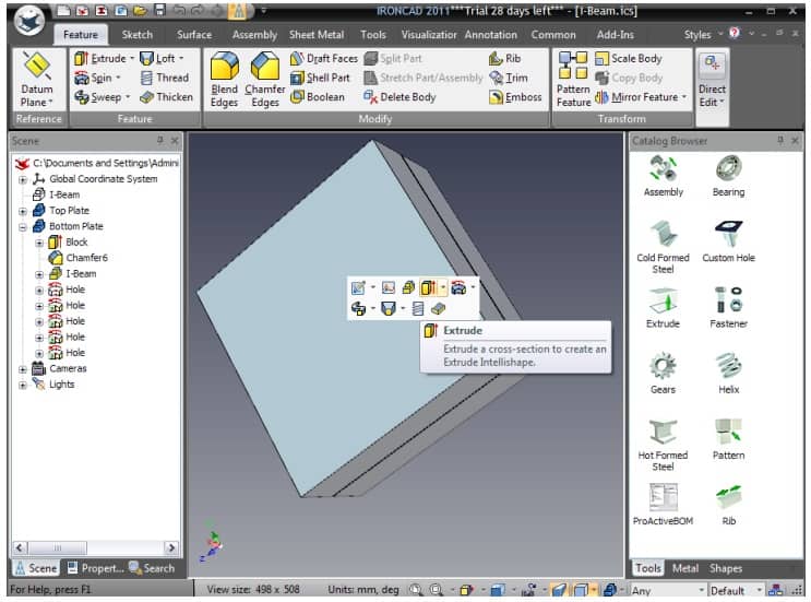 CAD Programs: IronCAD Quick Access Toolbar