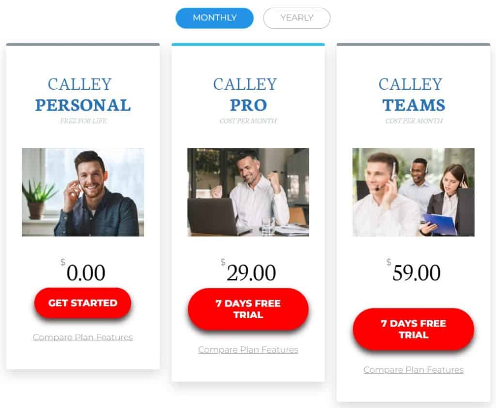 Calley Pricing Plan