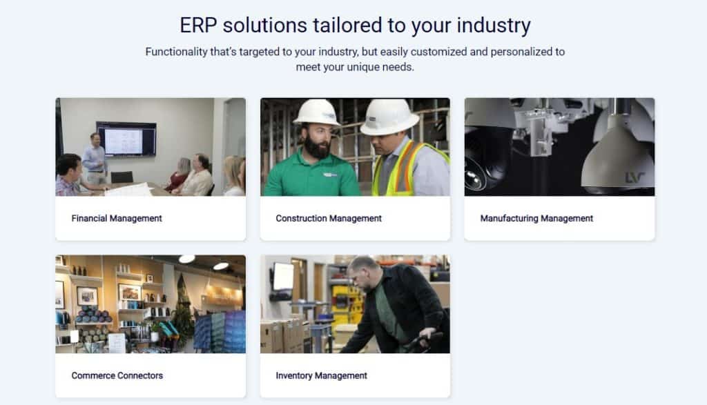 ERP for small business – Acumatica Features