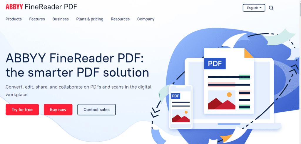FineReader PDF homepage