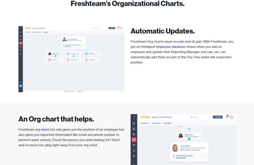 Freshteam streamlined org chart creation