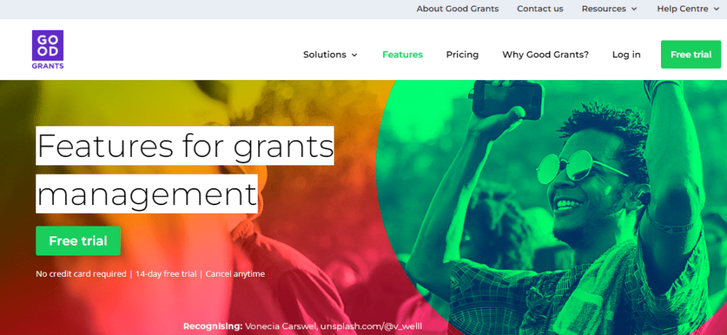 Good Grants homepage