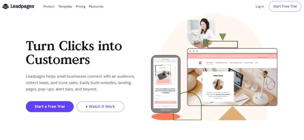 Leadpages Homepage