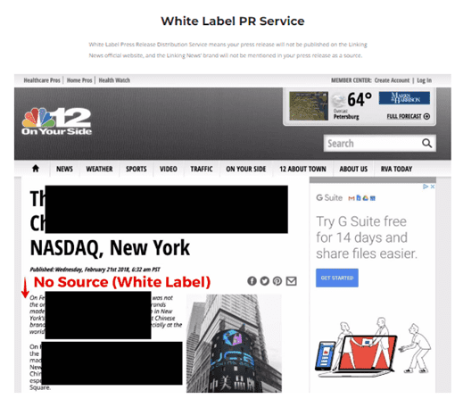linking news white label PR services