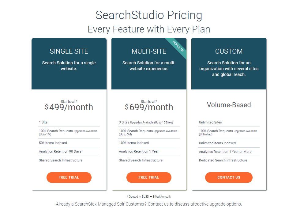 Searchstax Pricing