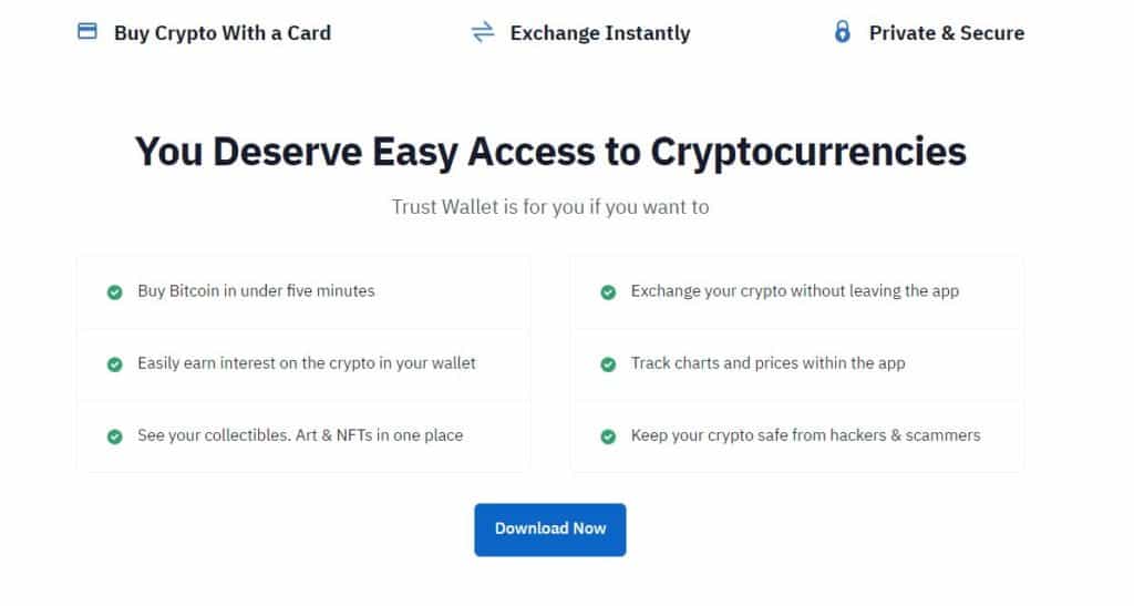 Trust Wallet features