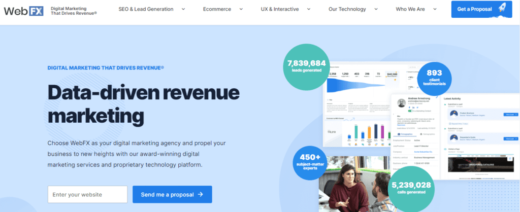WebFX homepage
