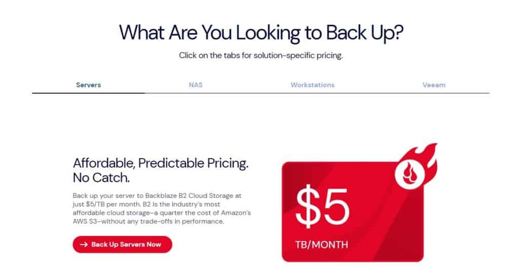 Backblaze pricing plan