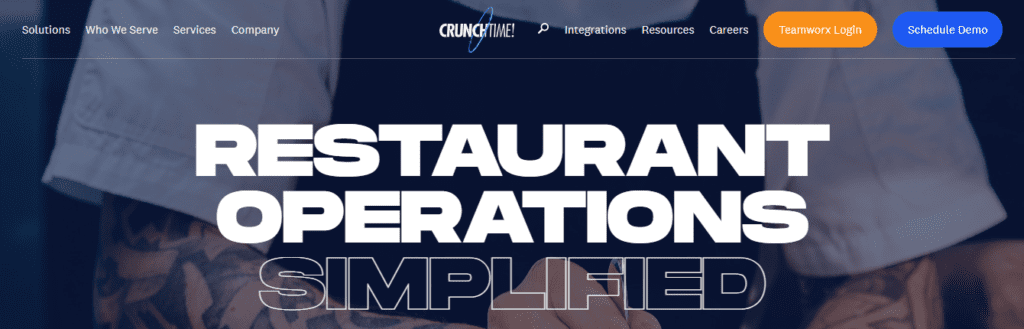 restaurant software - crunchtime homepage