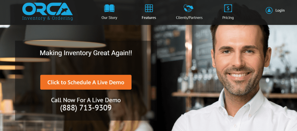 restaurant software - Orca homepage
