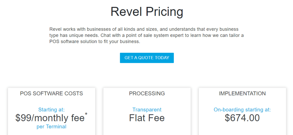 restaurant software - Revel pricing