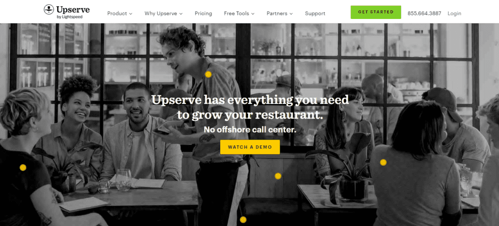 restaurant software - Upserve homepage