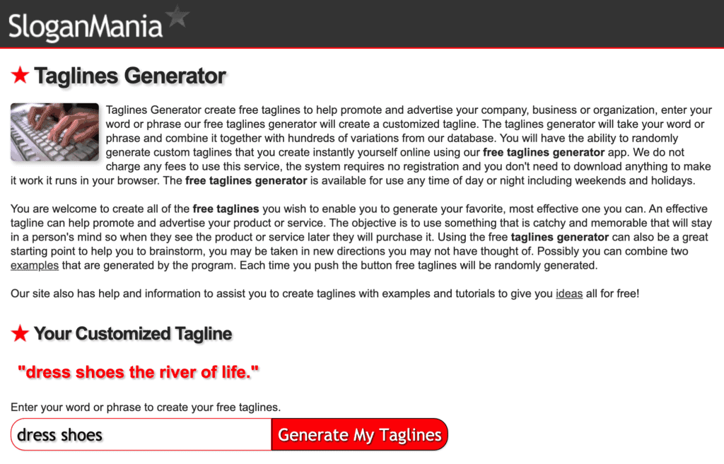 SloganMania - Slogan Generator