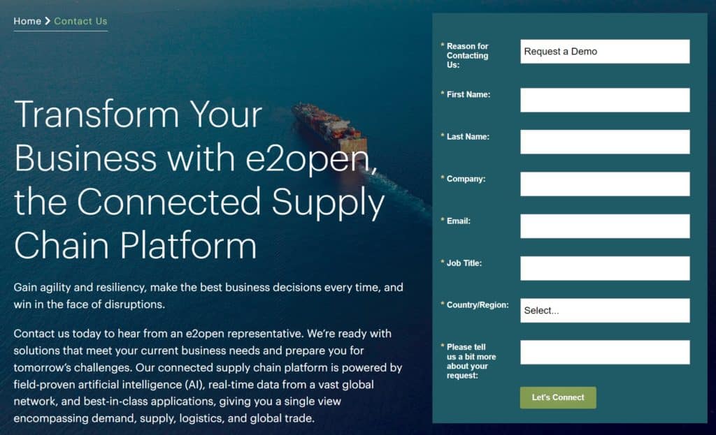 Global Trade Management: e2open Request A Demo