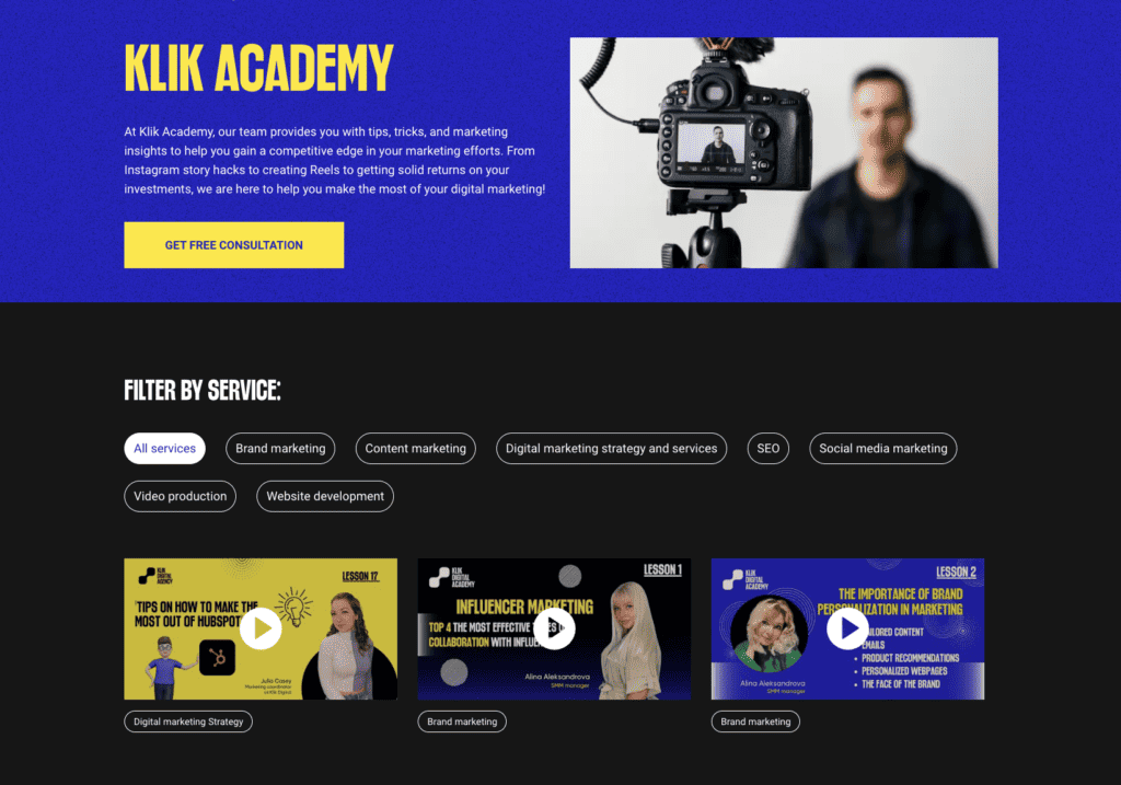 seo baltimore - klik academy