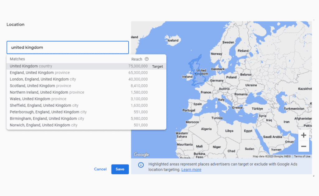 International SEO Keyword Research - Google Keyword Planner Choosing A Location